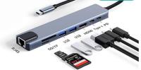 Daytona Fix FC-04 6 in 1 Type C to PD Hdmi Usb RJ45 Adaptör 4K Usb 3.0